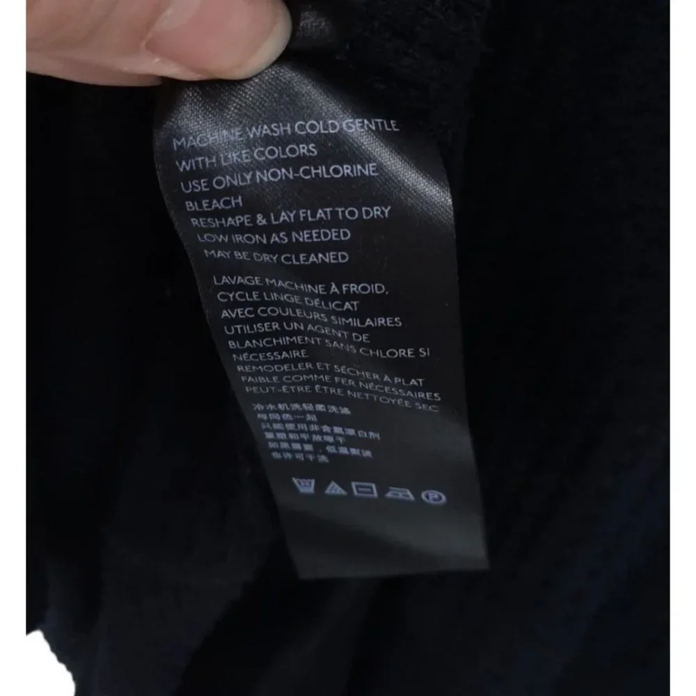 We The Free FP Black North Shore Waffle Knit Long Sleeve Tee XS Thumbholes_8